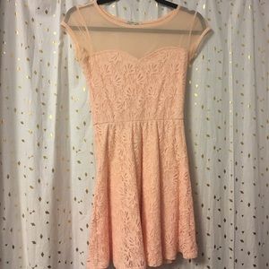 Charlotte Russe Pink Skater Dress